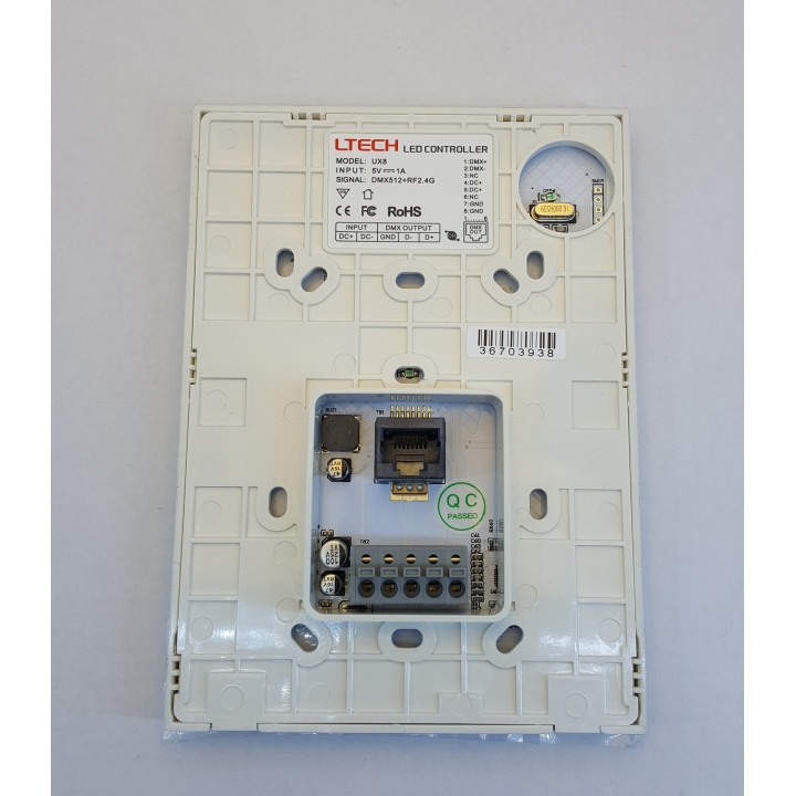 LTECH UX8 wall-mounted remote control 5 V/230 V RGBW