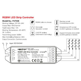 MiBoxer RGBW controller for LED strips FUT038