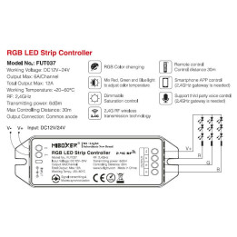 MiBoxer controller for RGB LED strips FUT037