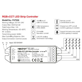 MiBoxer Controller RGB+CCT für LED-Streifen  FUT039 Upgraded