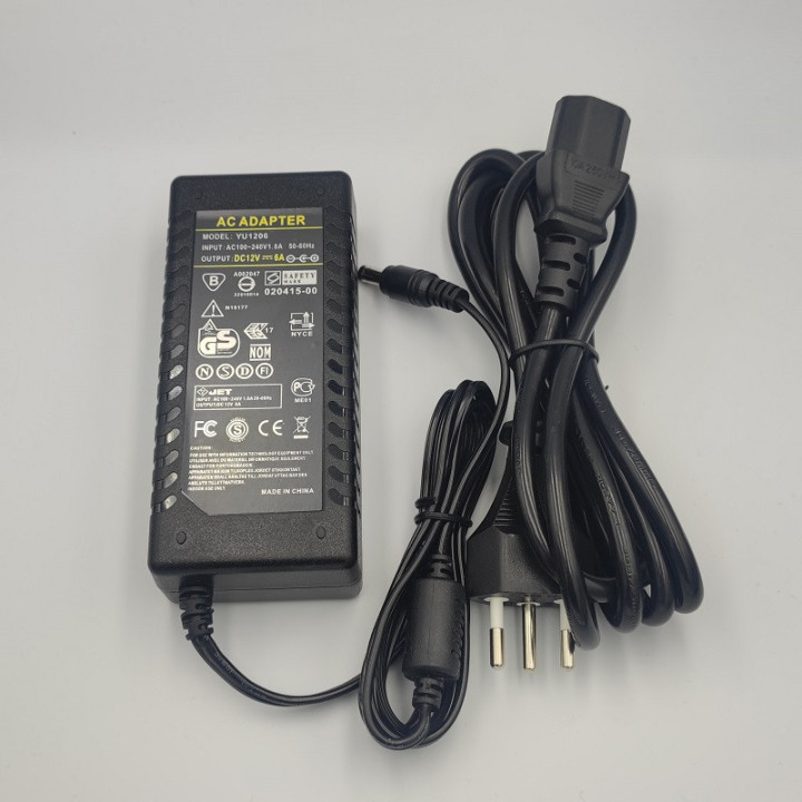 Netzteil 12 V 6A 72W mit Kabel und Stecker