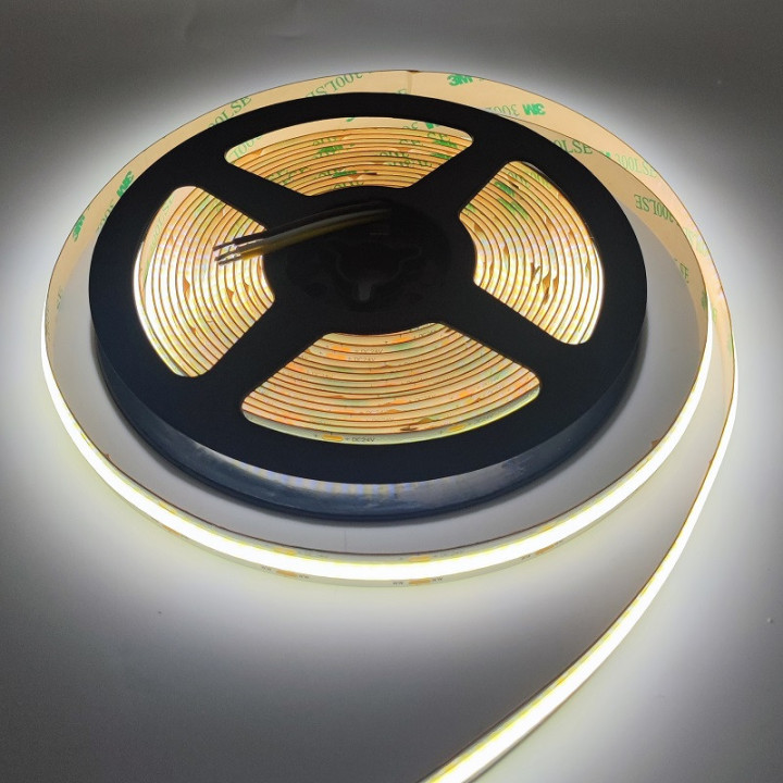 Dual warm und kaltweiss COB 608LED/m 24 V 10 mm 5 m nicht wasserdicht