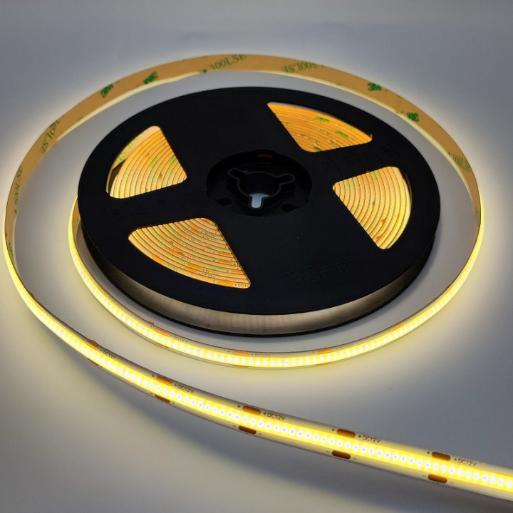 LED-Streifen COB Weiss 12 V 8 mm 5 m nicht wasserdicht