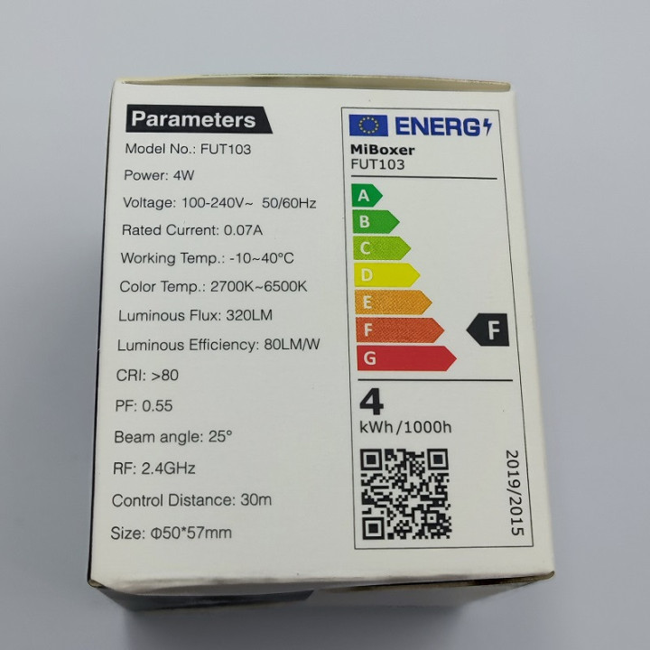 MiBoxer GU10 4W RGB+CCT LED 230 V Spot