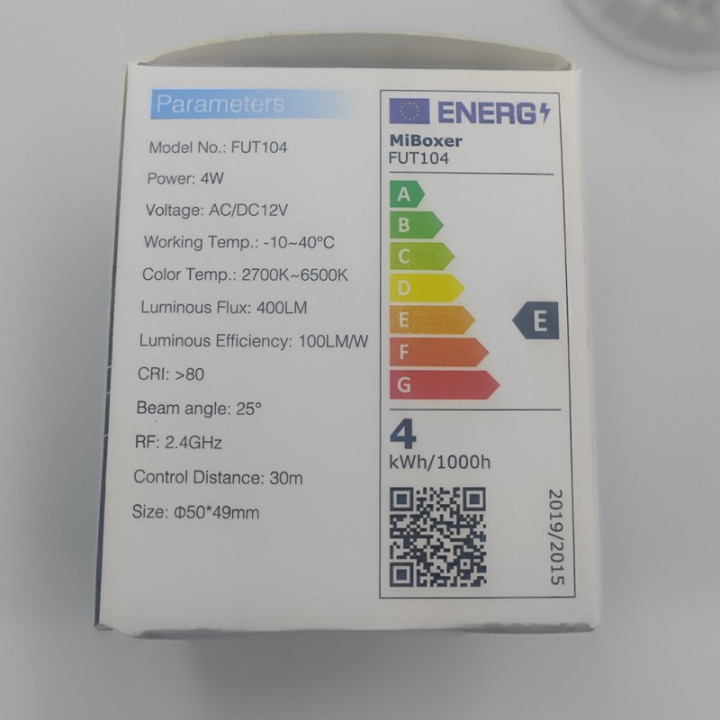 MiBoxer GU5.3 4W RGB+CCT LED 12 V Spot (400Lm)