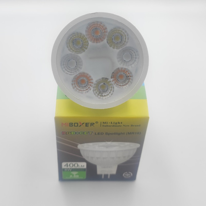 MiBoxer GU5.3 4W RGB+CCT LED 12 V Spot (400Lm)