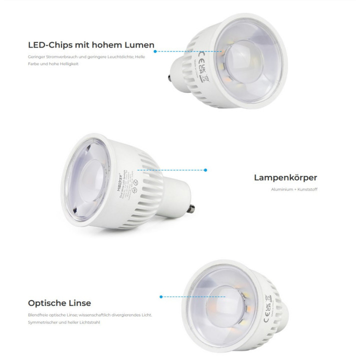 MiBoxer GU10 6W CCT LED 230 V Spot