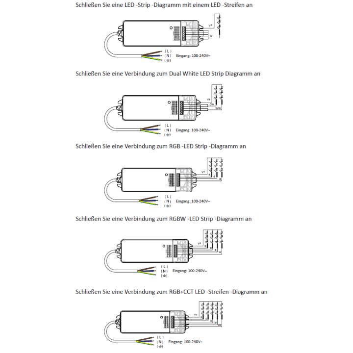 MiBoxer LED-Controller/Netzteil 75W 24 V 5 in 1 WL5-P75V24