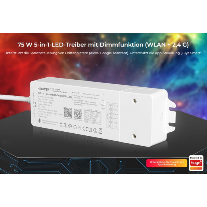 MiBoxer LED-Controller/Netzteil 75W 24 V 5 in 1 WL5-P75V24