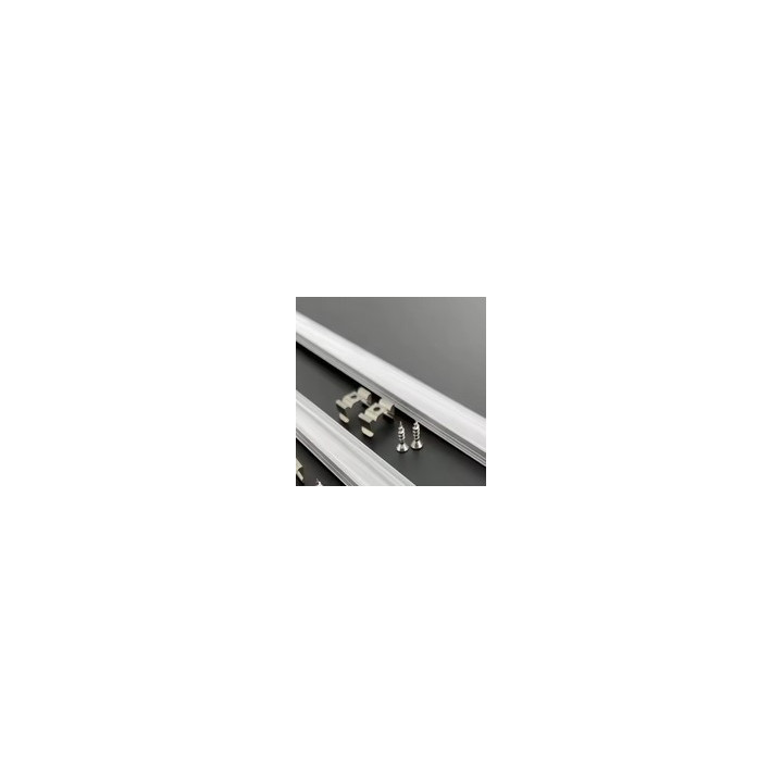 LED profile 12.5 mm straight with opal cover