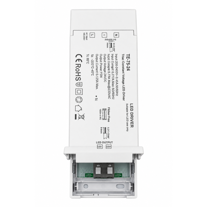 Triac dimmbarer LED-Treiber TE-75-24 24V 75W
