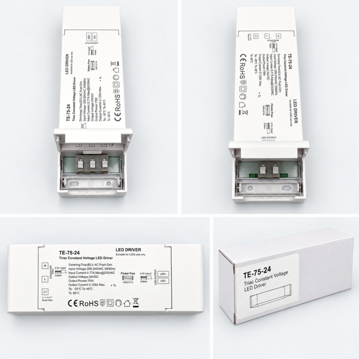 Triac dimmbarer LED-Treiber TE-75-24 24V 75W