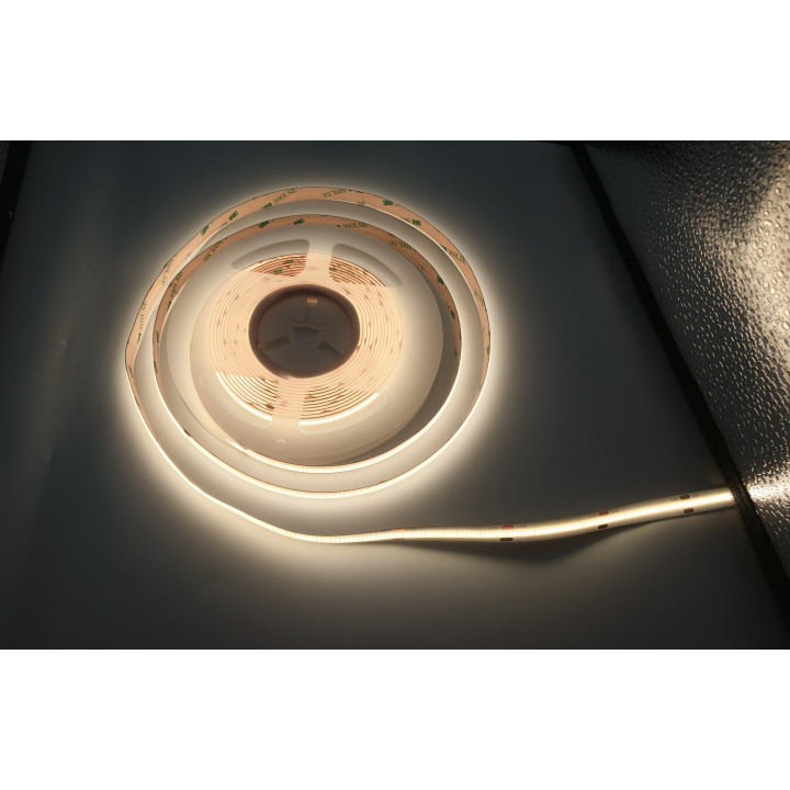 COB LED strip illuminated