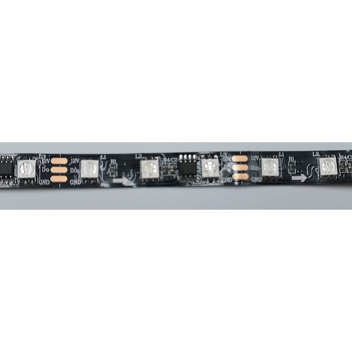WS2811 RGB LED strip – black PCB detail