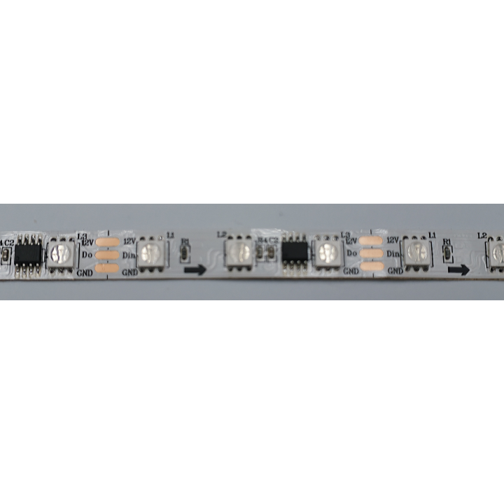 WS2811 RGB LED strip – LEDs and solder pads