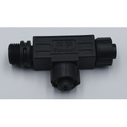 Two-pin T connector for garden lighting – view 1