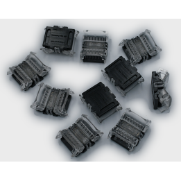 Solderless 6-pin RGB+CCT strip connectors 12 mm – 10 pieces