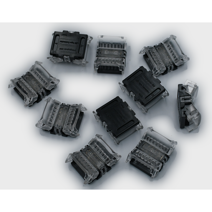 Solderless 6-pin RGB+CCT strip connectors 12 mm – 10 pieces