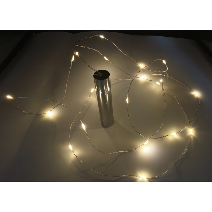 LED-Drahtlichterkette 2 m – Warmweiss abgewickelt