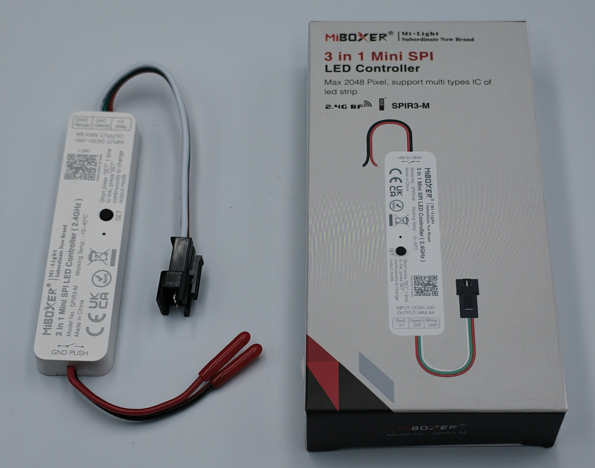 MiBoxer SPIR3-M – Controller und Verpackung