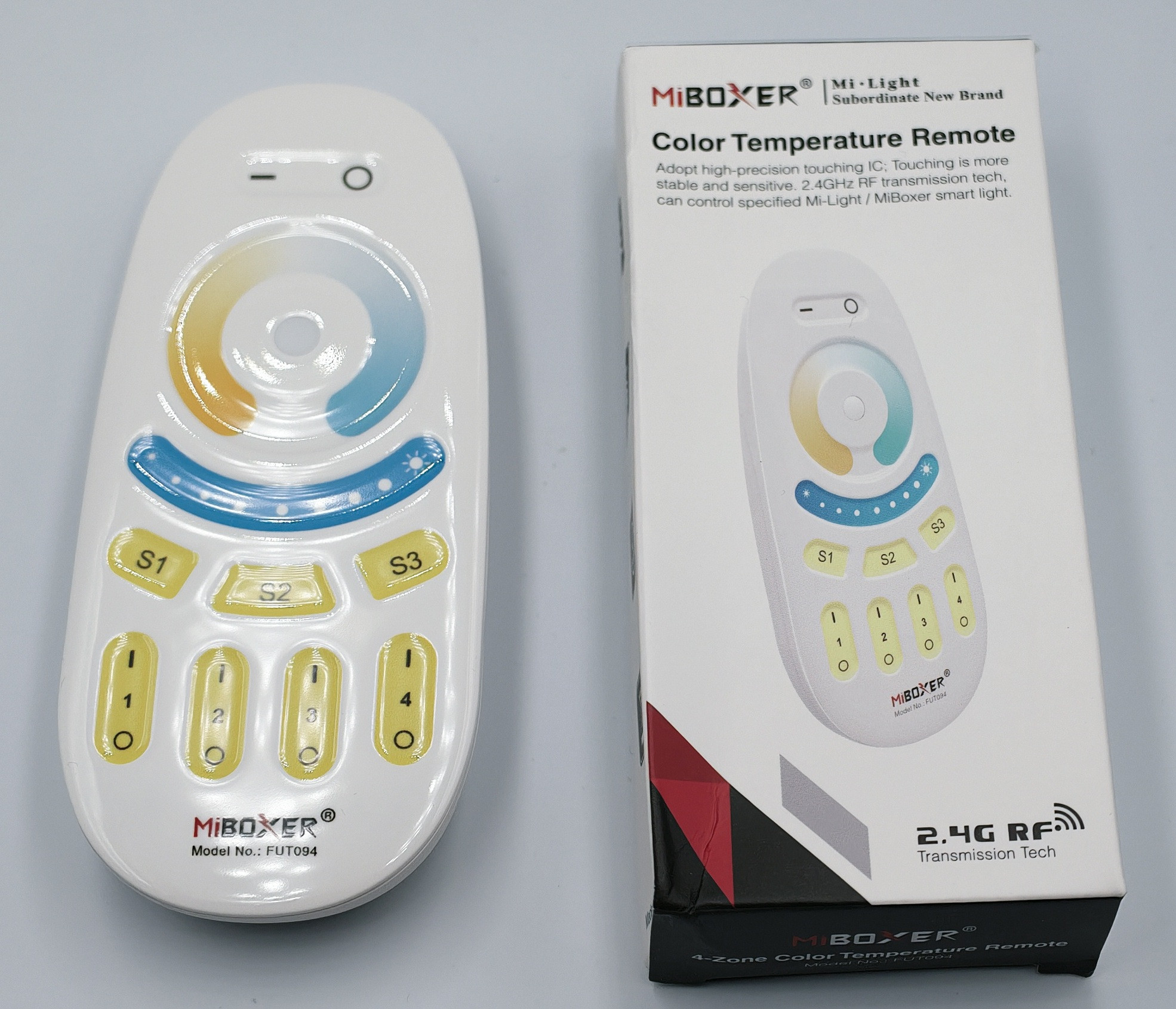 MiBoxer FUT094 – remote control and packaging