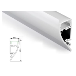 Einseitiges LED-Wandprofil EWI-AL062 mit Querschnittsmassen