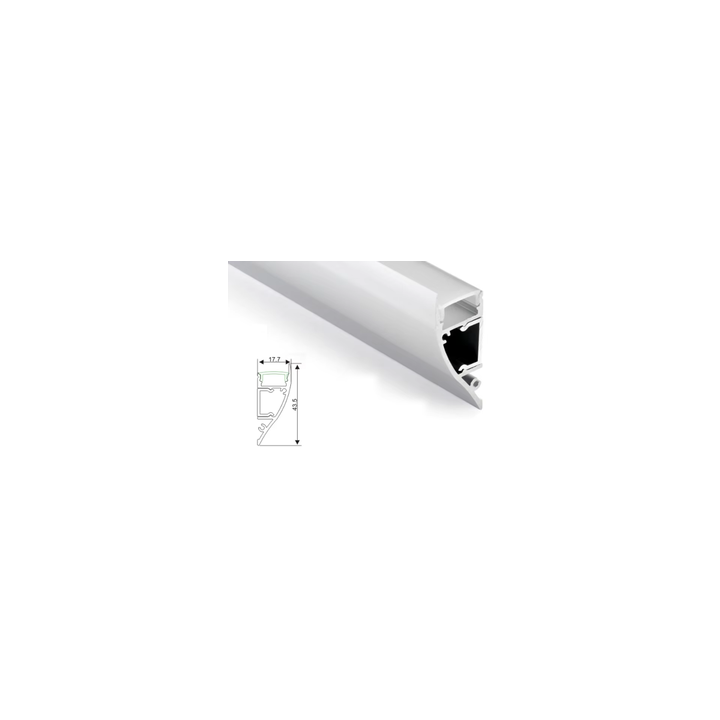 Single-sided EWI-AL062 LED wall profile with cross-section dimensions