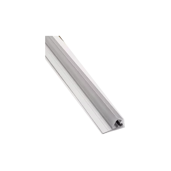 GD-003 aluminium shelf profile in silver with milky cover