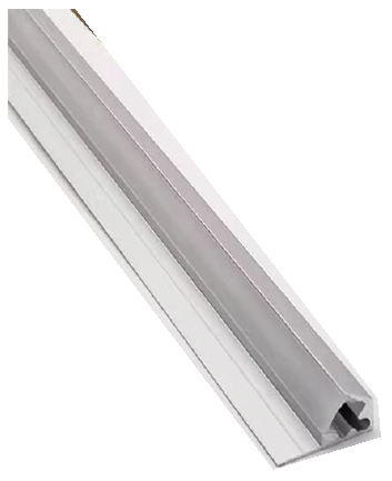 GD-003 Aluminium-Regalprofil in Silber mit milchiger Abdeckung