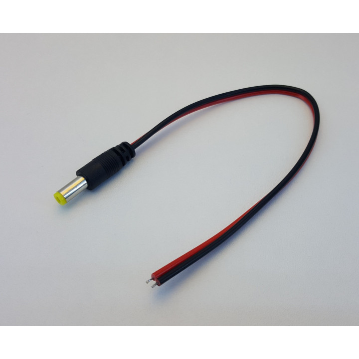 Male 2-pin connection cable for single-colour LED strips