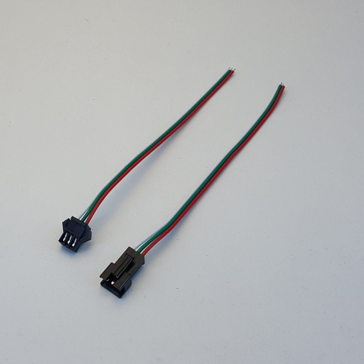 3-pin connector set for dual-colour or other LED strips