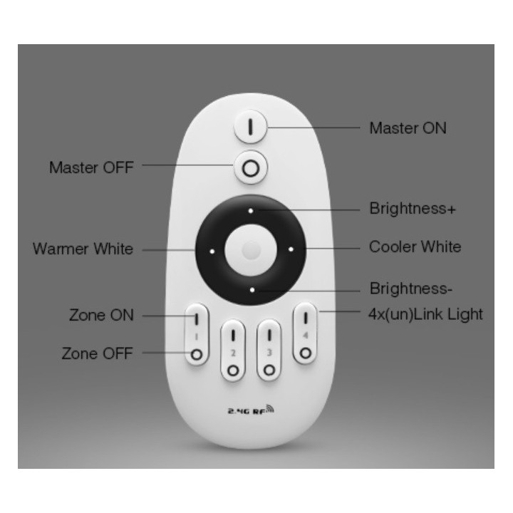 Mi-Light cool/warm white remote control FUT007