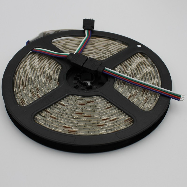 Waterproof 5 m RGB LED strip set with wireless remote control