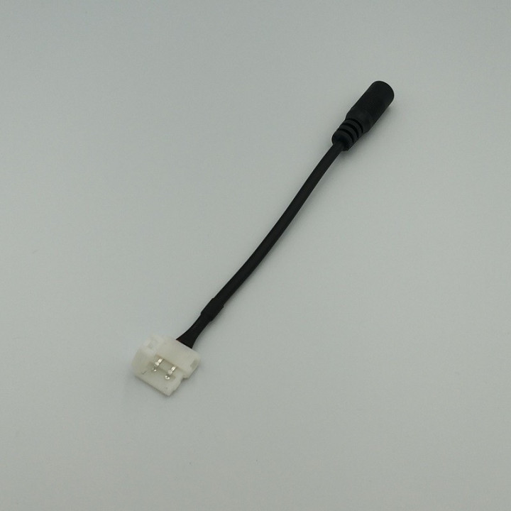 2-pin barrel connector for single-colour LED strips, IP20, solder-free
